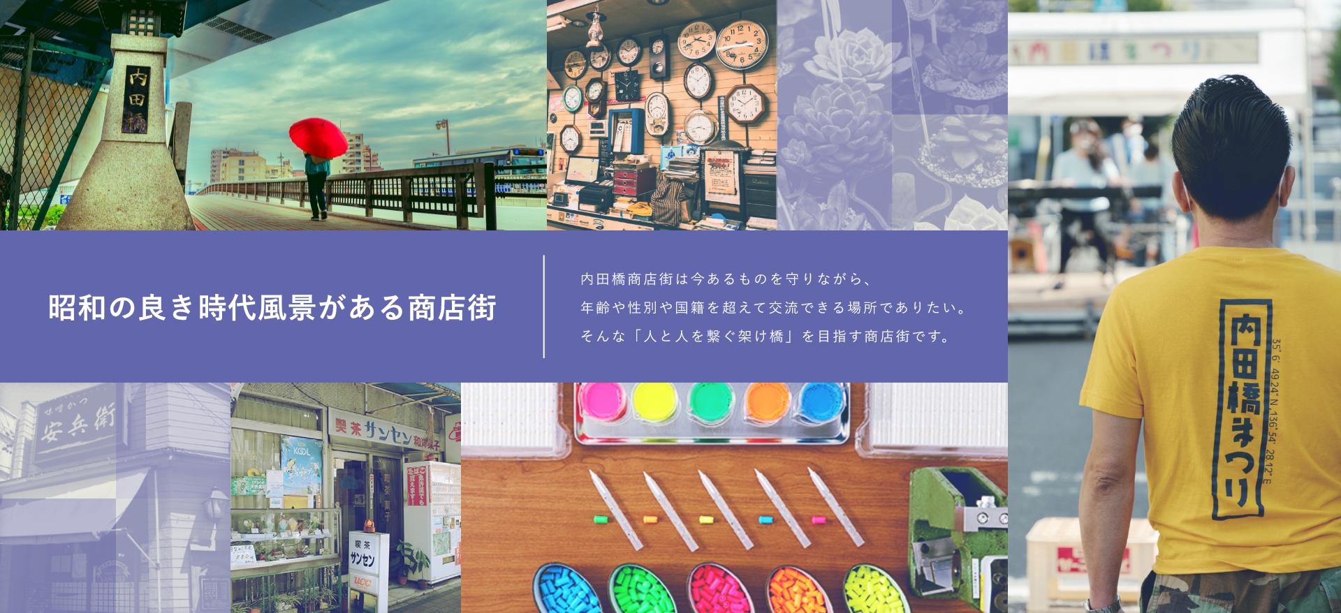 昭和の良き時代風景がある商店街 内田橋商店街